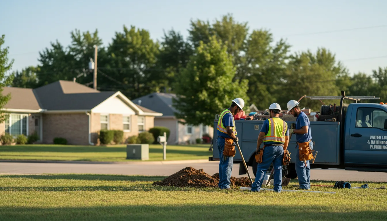 Residential water line and bathroom plumbing service in Madison, IN